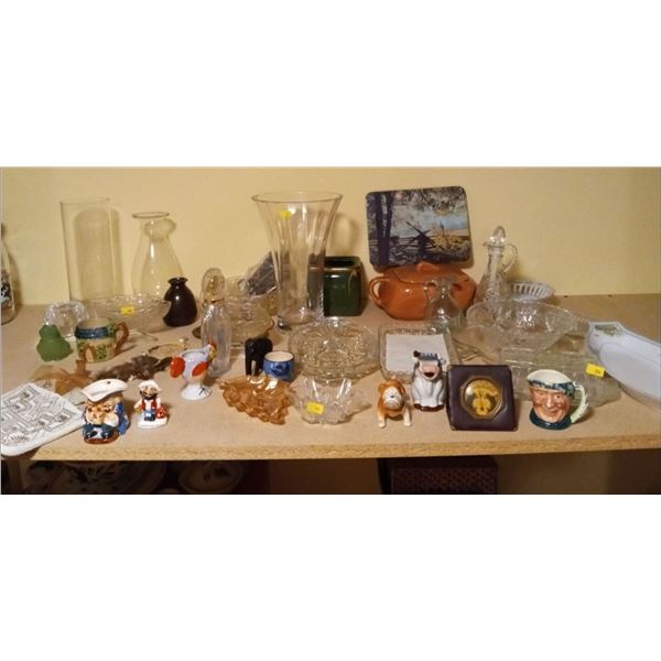 Various Glassware and Funny Decor