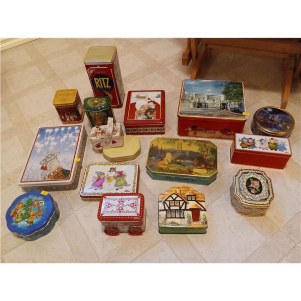Collection of Tin Decorative Boxes