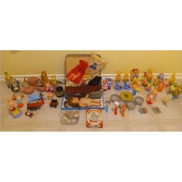 Various Children Toys - Including Rabbit Figures, Garfield and Snoopy Items and More