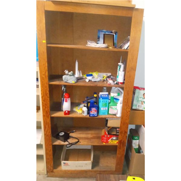 Large Wooden Shelf (**INCLUDING CONTENTS**)
