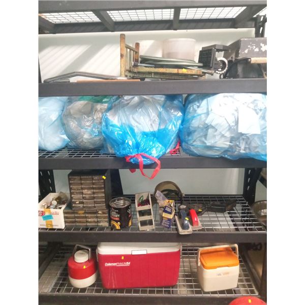 Collection of Various Tools (Garden Hose, Nails,) and Some House Decor (NOT INCLUDING SHELF)