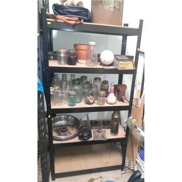 Metal and Wood Shelf (NOT INCLUDING CONTENTS)
