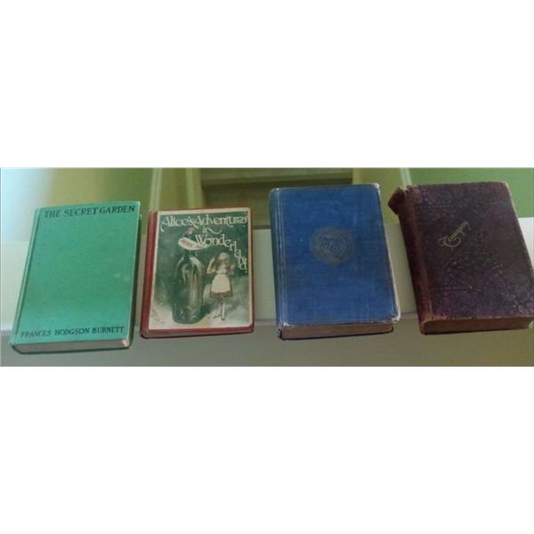 Variety of Old Children's Books and Alfred Lord Tennyson 1880's Poem Book