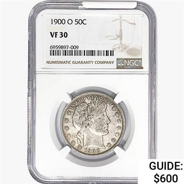 1900-O Barber Half Dollar NGC VF30