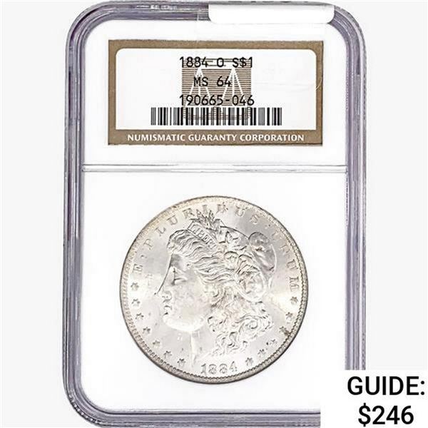 1884-O Morgan Silver Dollar NGC MS64