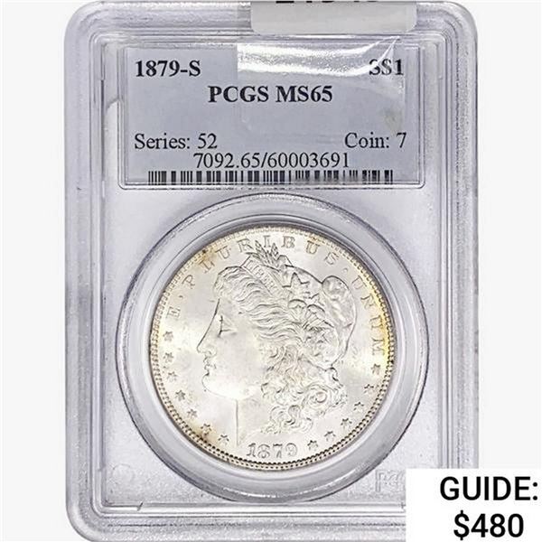 1879-S Morgan Silver Dollar PCGS MS65