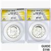 Image 1 : 1966 [2] Kennedy Half Dollar ANACS SP64 SMS DBL DIE OBV