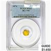 1874 BG-795 Round California Gold Quarter PCGS MS65 BG-795