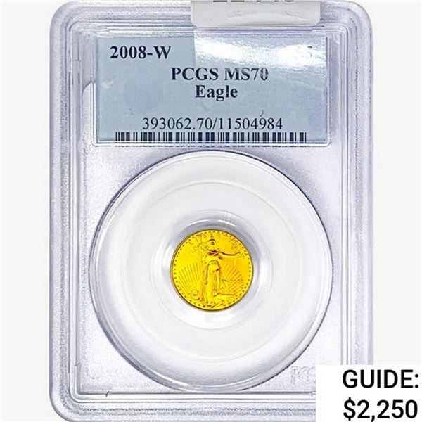 2008-W $5 1/10oz. Gold Eagle PCGS MS70