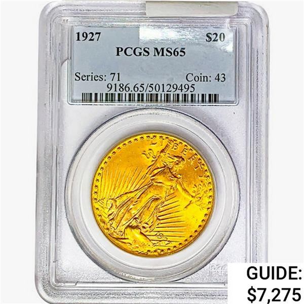 1927 $20 Gold Double Eagle PCGS MS65