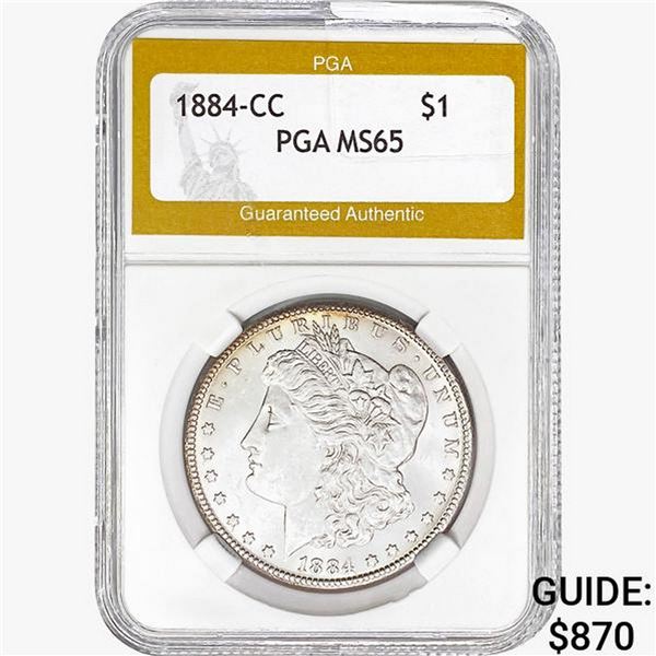 1884-CC Morgan Silver Dollar PGA MS65