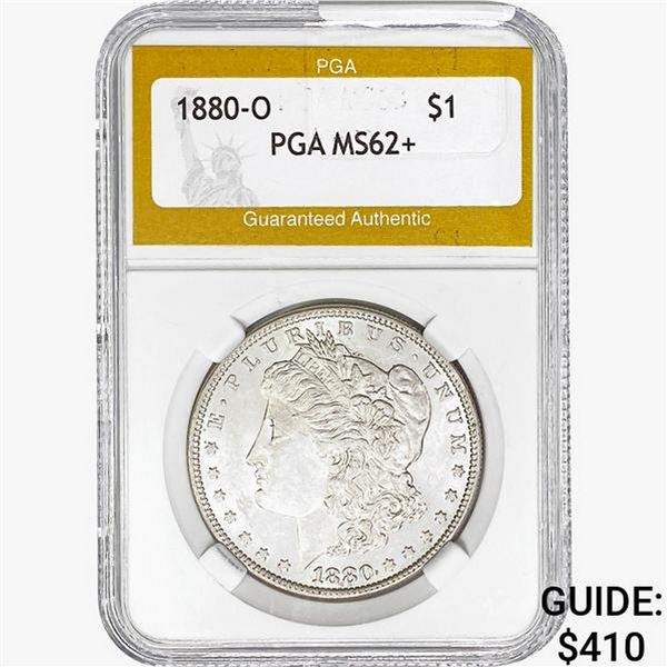 1880-O Morgan Silver Dollar PGA MS62+