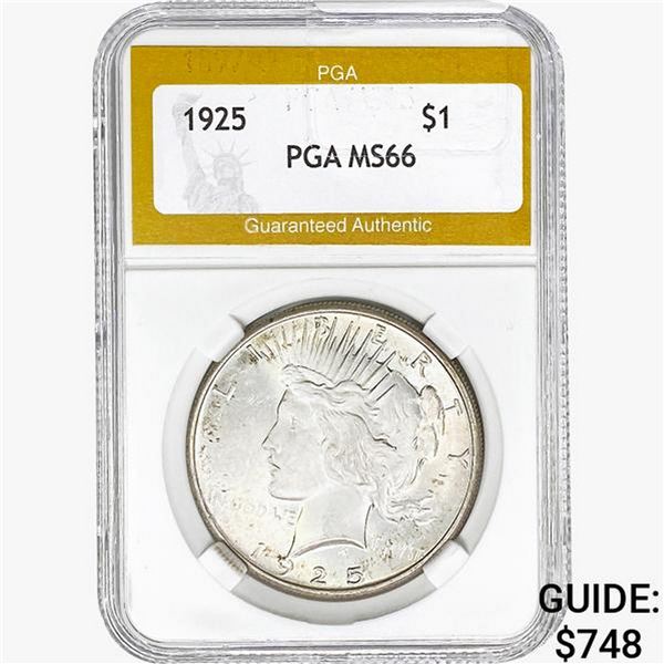 1925 Silver Peace Dollar PGA MS66