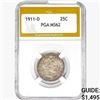 1911-D Barber Quarter PGA MS62