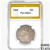 1868 Seated Liberty Half Dollar PGA MS64+