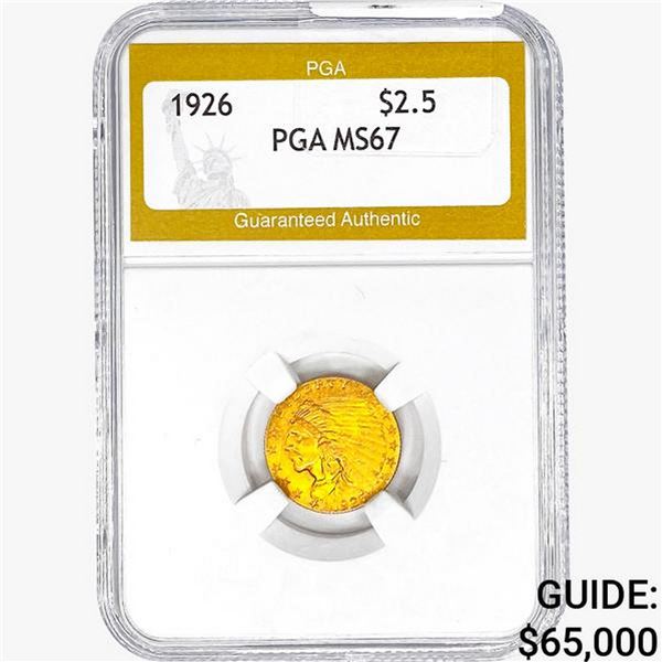 1926 $2.50 Gold Quarter Eagle PGA MS67