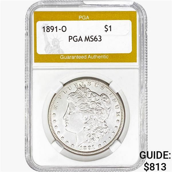 1891-O Morgan Silver Dollar PGA MS63
