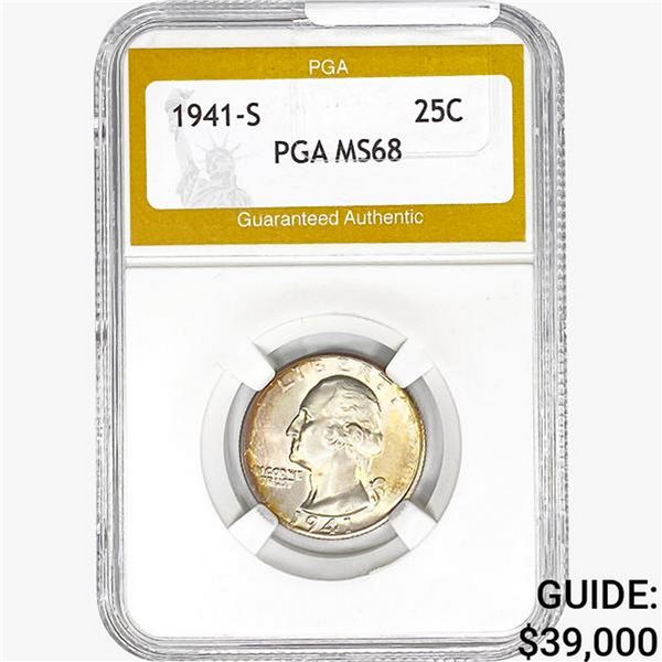 1941-S Washington Silver Quarter PGA MS68