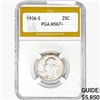 1936-S Washington Silver Quarter PGA MS67+