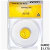 1908 $2.50 Gold Quarter Eagle ANACS AU53