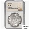 Image 1 : 1881-S Morgan Silver Dollar NGC MS64