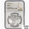 1923-D Silver Peace Dollar NGC MS61