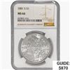 Image 1 : 1881-S Morgan Silver Dollar NGC MS66