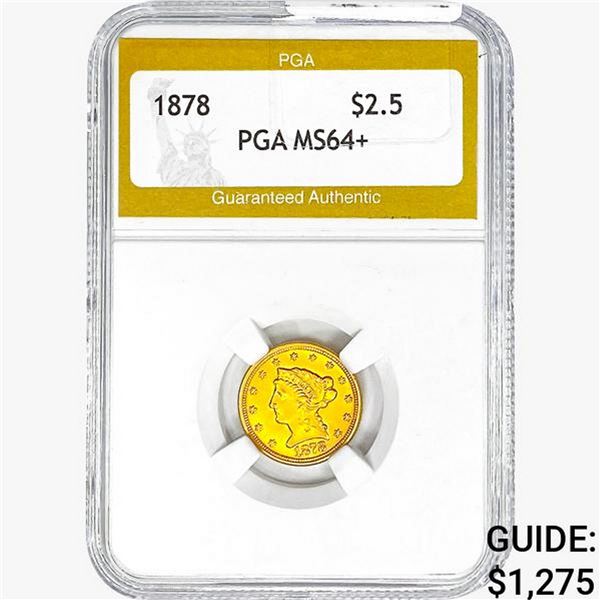 1878 $2.50 Gold Quarter Eagle PGA MS64+