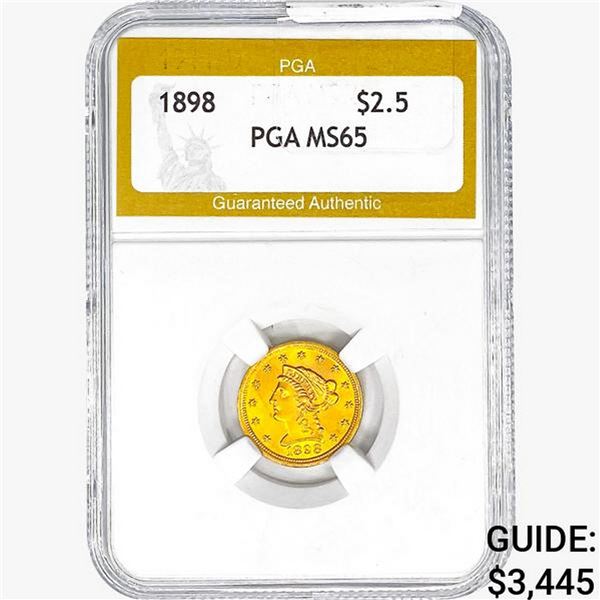 1898 $2.50 Gold Quarter Eagle PGA MS65