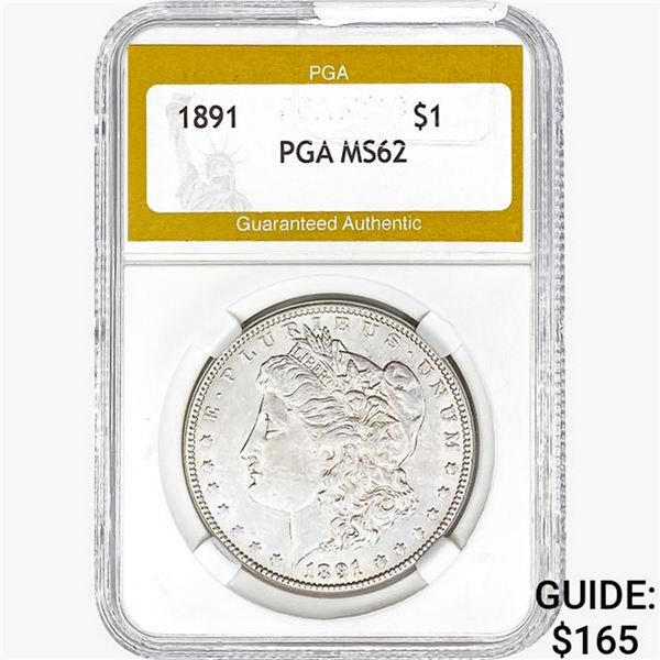 1891 Morgan Silver Dollar PGA MS62