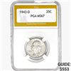 1943-D Washington Silver Quarter PGA MS67