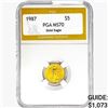 1987 US 1/10oz. Gold $5 Eagle PGA MS70