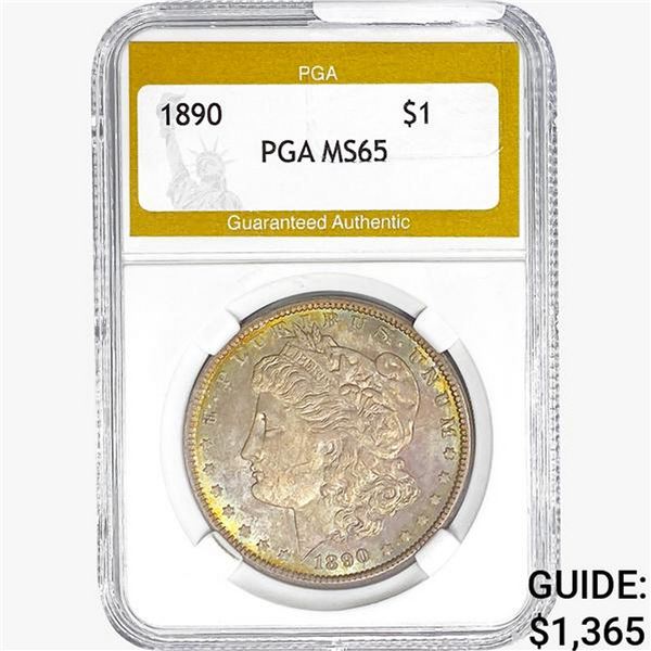 1890 Morgan Silver Dollar PGA MS65
