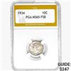 Image 1 : 1934 Mercury Silver Dime PGA MS65 FSB