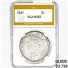 Image 1 : 1927 Silver Peace Dollar PGA MS65