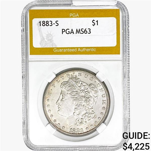 1883-S Morgan Silver Dollar PGA MS63