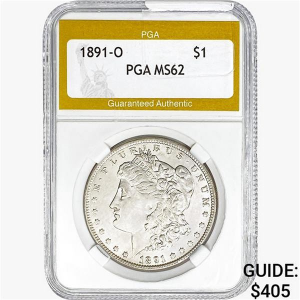 1891-O Morgan Silver Dollar PGA MS62