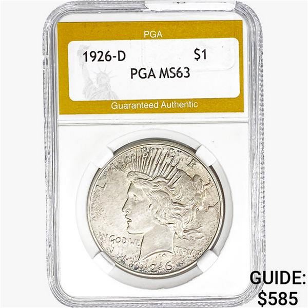 1926-D Silver Peace Dollar PGA MS63