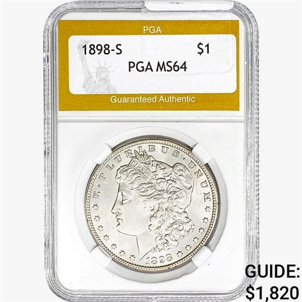 1898-S Morgan Silver Dollar PGA MS64