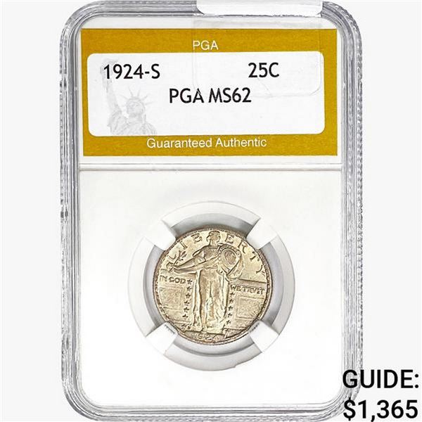 1924-S Standing Liberty Quarter PGA MS62