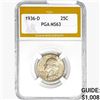 1936-D Washington Silver Quarter PGA MS63