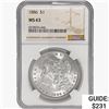 Image 1 : 1886 Morgan Silver Dollar NGC MS63