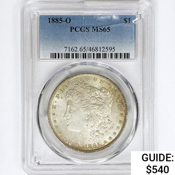 1885-O Morgan Silver Dollar PCGS MS65