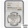 1923-D Silver Peace Dollar NGC AU58