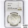 1923-D Silver Peace Dollar NGC AU58