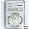 Image 1 : 1923-D Silver Peace Dollar NGC AU58