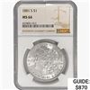 Image 1 : 1881-S Morgan Silver Dollar NGC MS66
