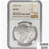 Image 1 : 1923-D Silver Peace Dollar NGC AU58
