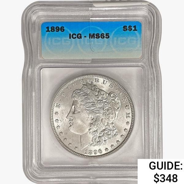 1896 Morgan Silver Dollar ICG MS65