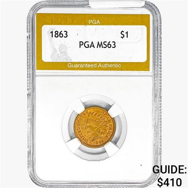 1863 Indian Head Cent PGA MS63